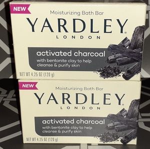 3 BAR LOT YARDLEY ACTIVATED CHARCOAL SOAP